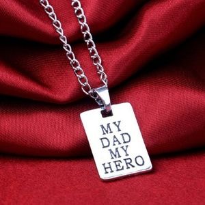 Silver Dog Tag for dad |  Father's day neck chain  gift for DAD